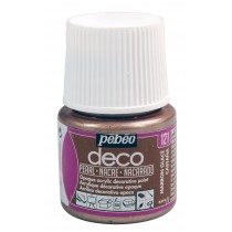 Peinture marron glace - acrylique nacre - opaque - 45 ml - Pébéo