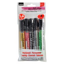 5 marqueurs - peinture acrylique - précieux - 1,2 mm - Pébéo
