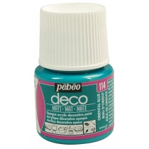 Peinture bleu d'orient - acrylique mat - 45 ml - Pébéo