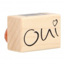 Tampon oui 26x36 mm - bois - Artemio