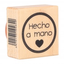 Tampon hecho a mano 37x40 mm - bois - Artemio