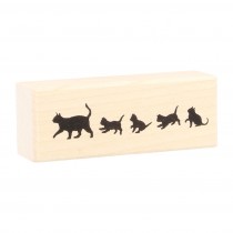 Tampon chats 26x70 mm - bois - Artemio