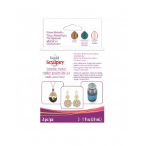 Set 3 flacons argile liquide glam métalics - 30 ml - Sculpey