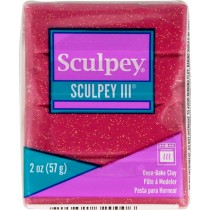 Pâte III Garnet glitter - 57 gr - Sculpey