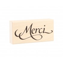 Tampon merci 37x74 mm bois - Artemio
