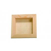 Vitrine avec plexiglas 21x21 cm bois - Artemio