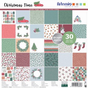 Bloc 30 feuilles foil Xmas time 30x30 cm - Artemio