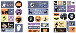 6 feuilles autocollants Halloween - 11x15 cm - Artemio