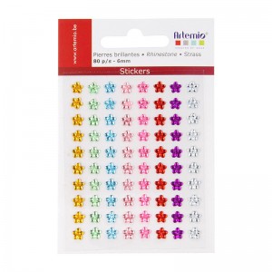 Strass fleurs autocollants - Artemio