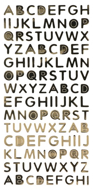 Alphabet pvc majuscule autocollant - 1 cm - 116 pièces - Artemio