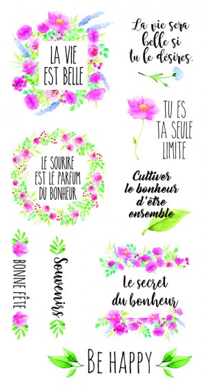 Stickers transparents sentiments - Au jardin - Artemio