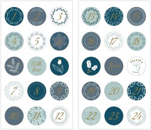 24 chiffres 3D foil autocollants - Artemio