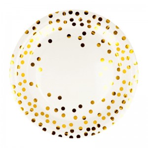 10 assiettes dorées 23 cm - Artemio
