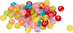 300 perles alphabet plastique 7 mm - Artemio