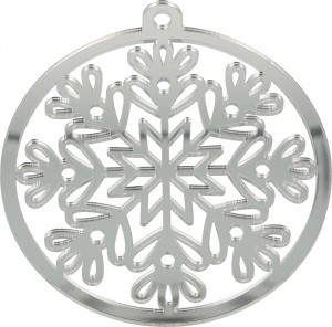 Silhouette flocon bicolore miroir - Artemio