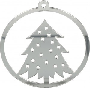 Silhouette sapin bicolore miroir - Artemio