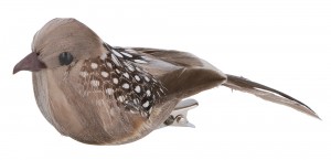 3 oiseaux bruns sur pince - 10x3,5 cm - Artemio