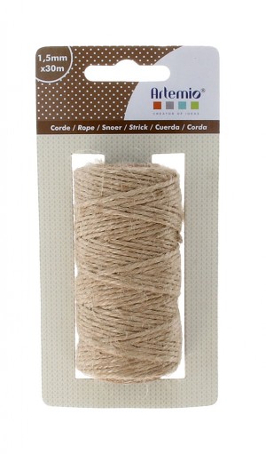 Corde naturelle - 1.5 mm X 30 m - Artemio