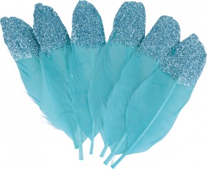 Plumes bleues - 4x11 cm - Artemio
