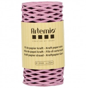 Fil de papier kraft armé parme - 25 m - Artemio