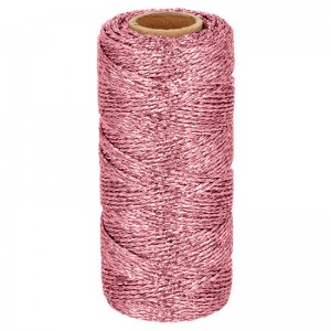 Corde métallique rose 100 m x 1,5 mm - Artemio