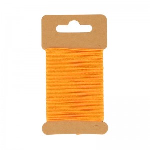 Fil de coton ciré orange fluo 10 m - Artemio