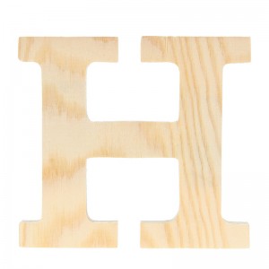 Lettre H - 11.5 cm - bois - Artemio