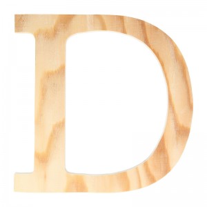 Lettre D - 19 cm - bois - Artemio