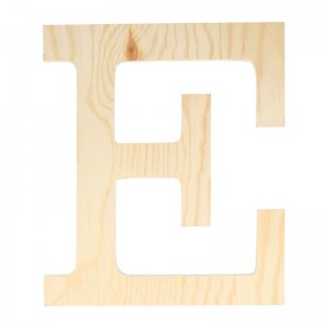 Lettre E - 19 cm - bois - Artemio