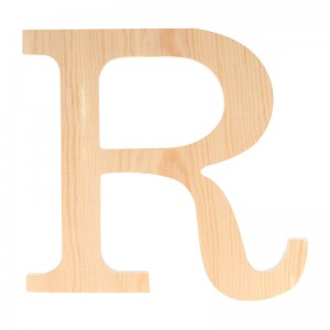 Lettre R - 19 cm - bois - Artemio