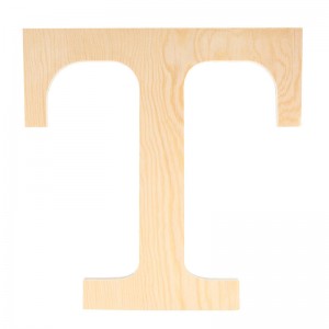 Lettre T - 19 cm - bois - Artemio