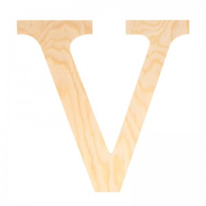 Lettre V - 19 cm - bois - Artemio