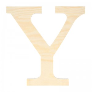 Lettre Y - 19 cm - bois - Artemio