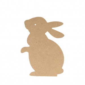 Silhouette lapin 11,5x15 cm MDF - Silhwood