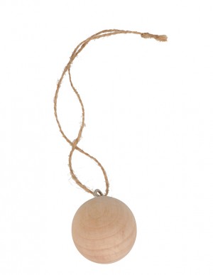 3 boules à suspendre 4 cm - bois - Artemio