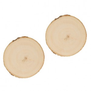 Set  de 2 rondelles  6 à 8 cm - bois - Artemio