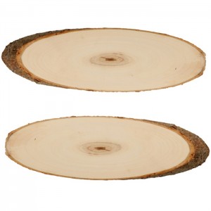 Set 2 rondelles 34 à 40 cm - bois - Artemio