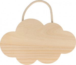 Silhouette nuage 25x15x0,8 cm - bois - Artemio