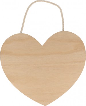 Silhouette cœur 25x23x0,8 cm - bois - Artemio