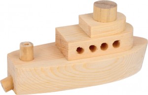Bateau 12,5x6x4 cm - bois - Artemio