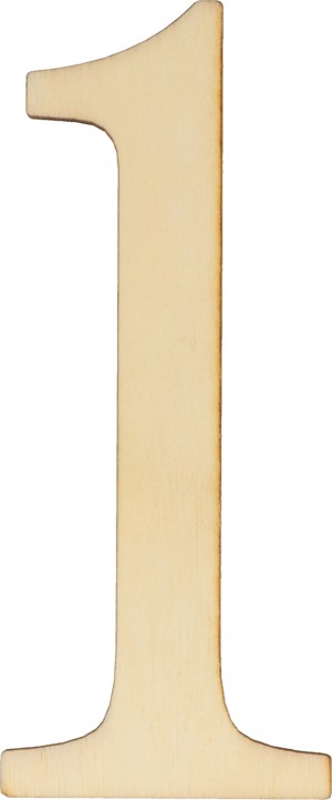 12  chiffres 10 cm - bois - Artemio
