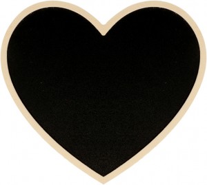 Tableau noir cœur 15x13,5 cm - Artemio