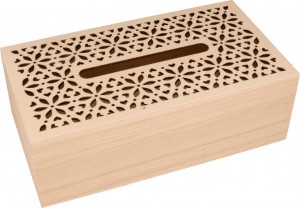Boite à mouchoirs 25,5x8,5x14 cm - bois Artemio