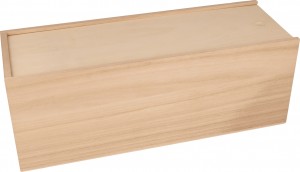 Boite de rangement 33x12x12 cm - bois - Artemio