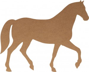 Silhouette cheval 31x25 cm - MDF - Silhwood