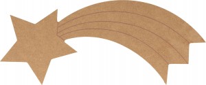 Silhouette étoile filante 16,5x25 cm - MDF - Silhwood