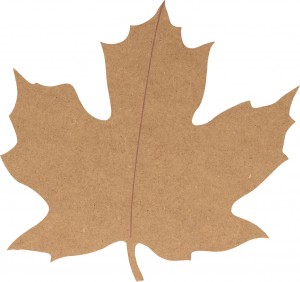 Silhouette feuille 14,5x15 cm - MDF - Silhwood