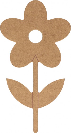 Silhouette fleur 8x15 cm - MDF - Silhwood