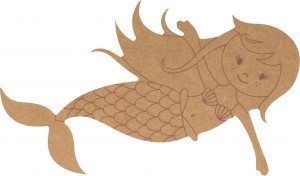 Silhouette sirène 10x25 cm - MDF - Silhwood