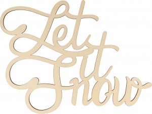 Let it snow mot en bois 28x21 cm - Artemio